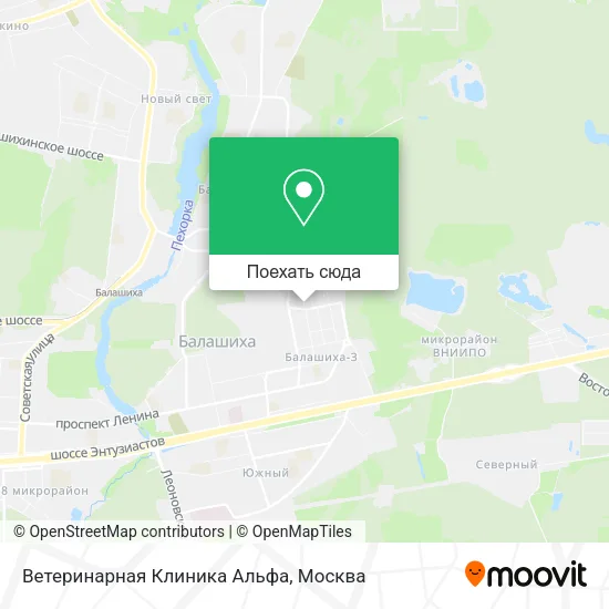 Карта Ветеринарная Клиника  Альфа