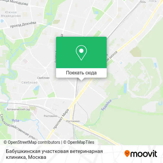 Карта Бабушкинская участковая ветеринарная клиника