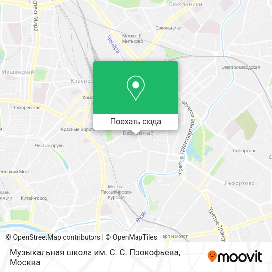Карта Музыкальная школа им. С. С. Прокофьева