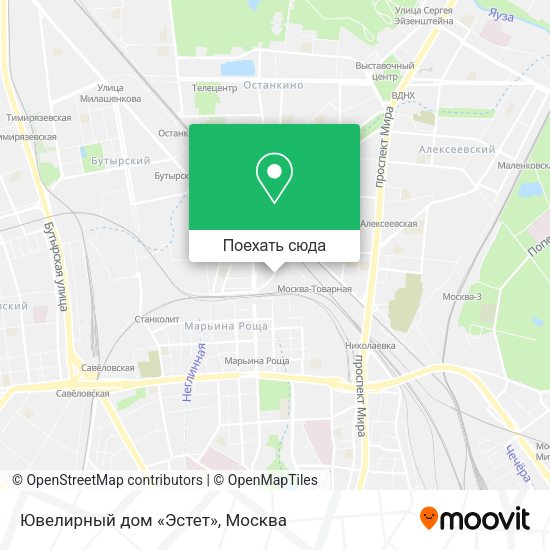 Карта Ювелирный дом «Эстет»