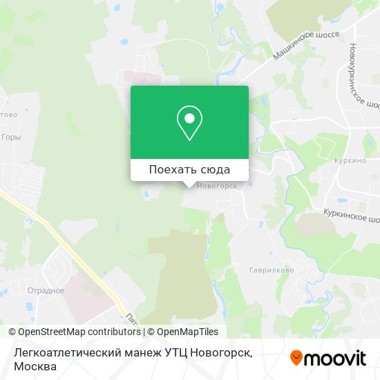 Карта Легкоатлетический манеж УТЦ  Новогорск