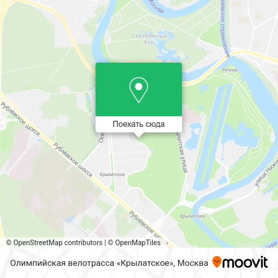 Карта Олимпийская велотрасса «Крылатское»