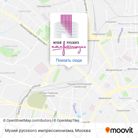 Карта Музей русского импрессионизма