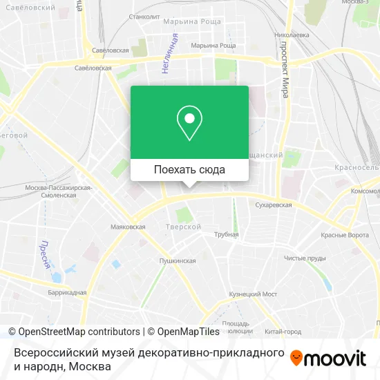 Карта Всероссийский музей декоративно-прикладного и народн