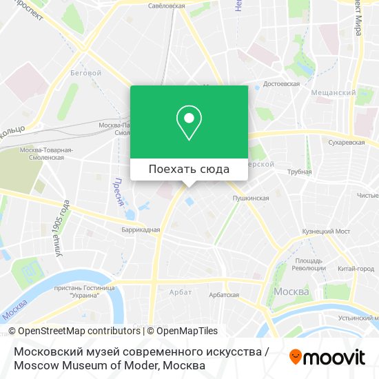 Карта Московский музей современного искусства / Moscow Museum of Moder
