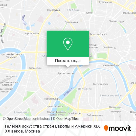 Карта Галерея искусства стран Европы и Америки XIX—XX веков