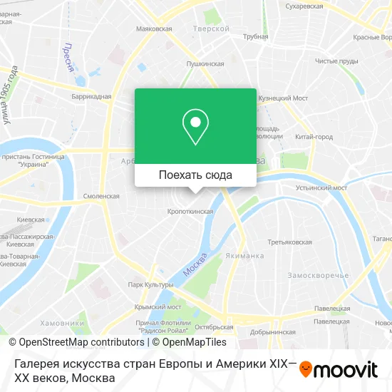 Карта Галерея искусства стран Европы и Америки XIX—XX веков