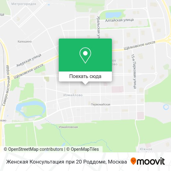 Карта Женская Консультация при 20 Роддоме