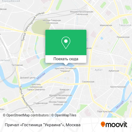 Карта Причал «Гостиница “Украина”»