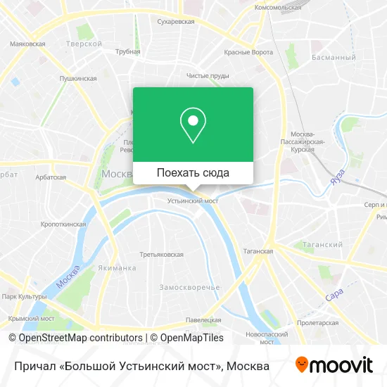 Карта Причал «Большой Устьинский мост»