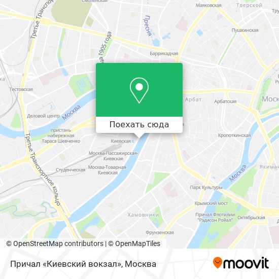 Карта Причал «Киевский вокзал»