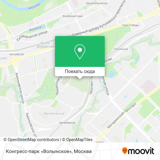 Карта Конгресс-парк «Волынское»