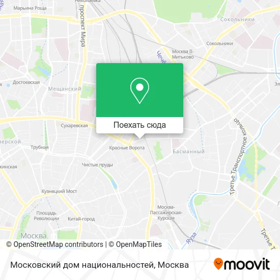 Карта Московский дом национальностей