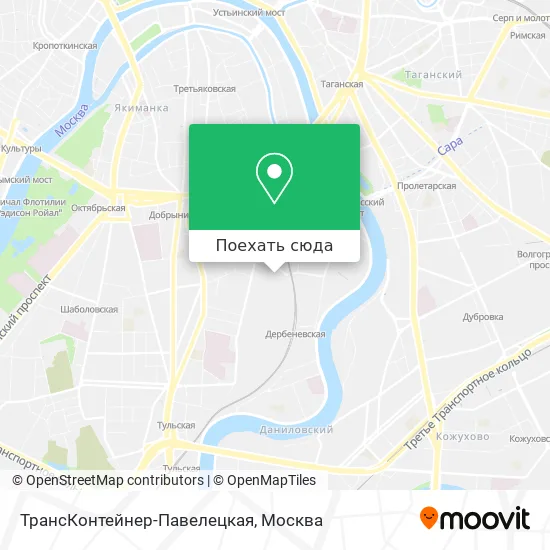 Карта ТрансКонтейнер-Павелецкая