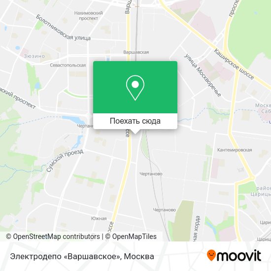 Карта Электродепо «Варшавское»