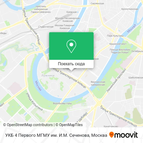 Карта УКБ 4 Первого МГМУ им. И.М. Сеченова