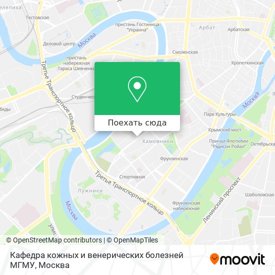 Карта Кафедра кожных и венерических болезней МГМУ