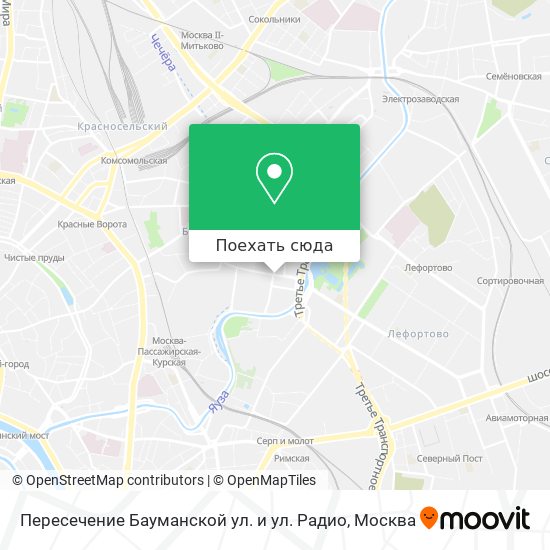 Карта Пересечение Бауманской ул. и ул. Радио