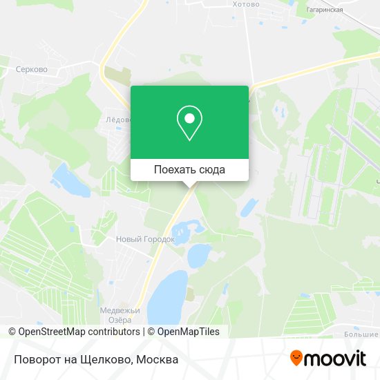 Карта Поворот на Щелково