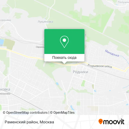 Карта Раменский район
