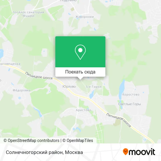Карта Солнечногорский район
