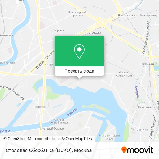 Карта Столовая Сбербанка (ЦСКО)