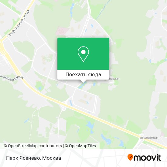 Карта Парк  Ясенево