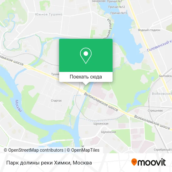 Карта Парк долины реки Химки