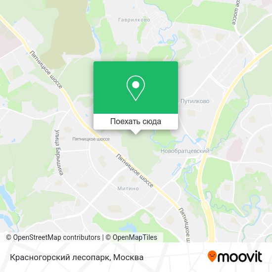 Карта Красногорский лесопарк
