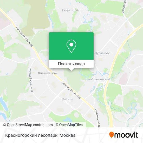 Карта Красногорский лесопарк