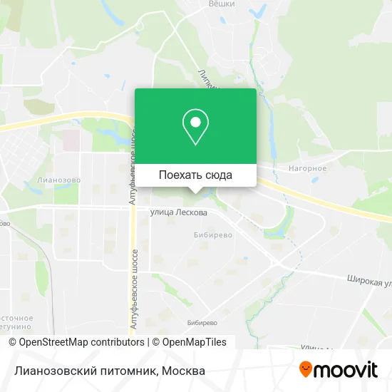 Карта Лианозовский питомник