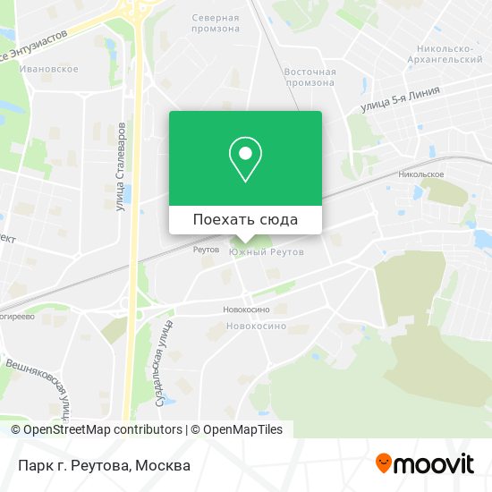 Карта Парк г. Реутова