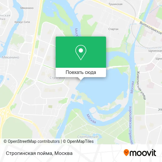 Карта Строгинская пойма