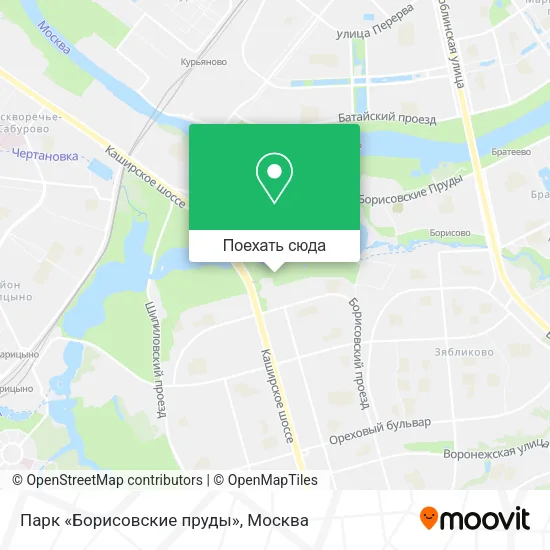 Карта Парк «Борисовские пруды»