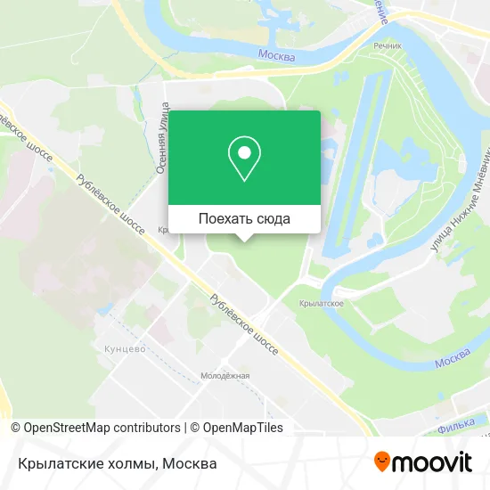 Карта Крылатские холмы