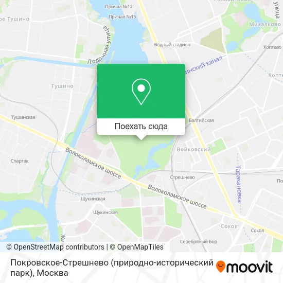 Карта Покровское-Стрешнево (природно-исторический парк)