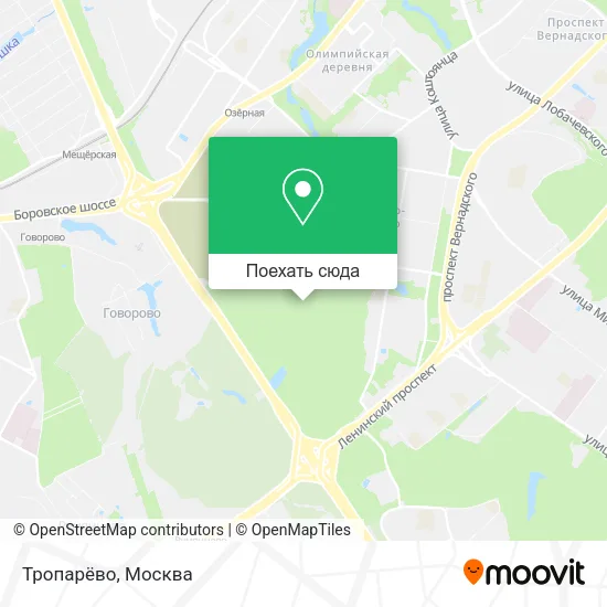 Карта Тропарёво