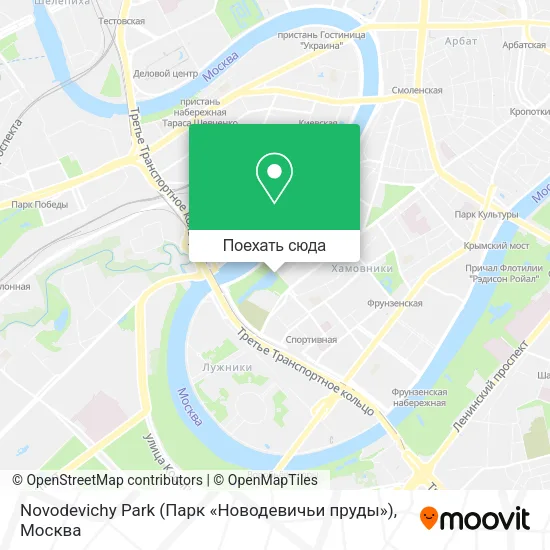 Карта Novodevichy Park (Парк «Новодевичьи пруды»)
