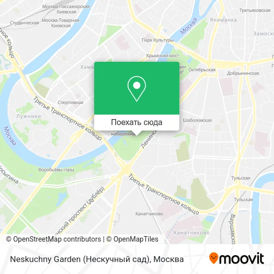 Карта Neskuchny Garden (Нескучный сад)