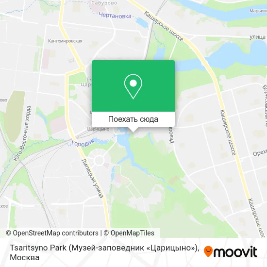 Карта Tsaritsyno Park (Музей-заповедник «Царицыно»)