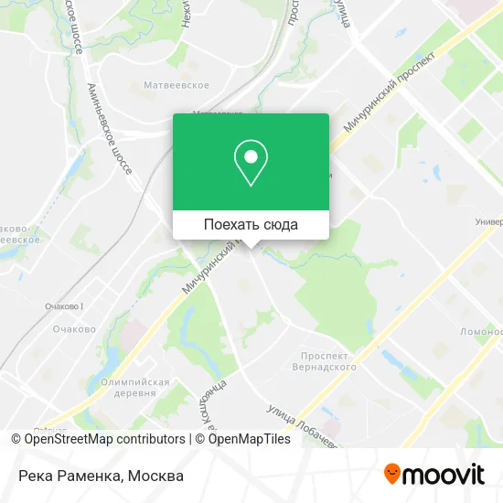 Карта Река Раменка