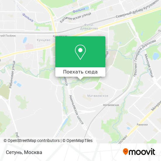 Карта Сетунь