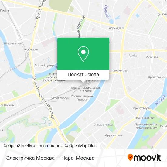 Карта Электричка Москва — Нара