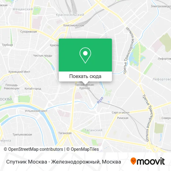 Карта Спутник Москва - Железнодорожный