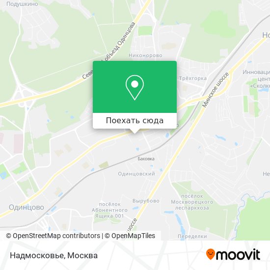 Карта Надмосковье