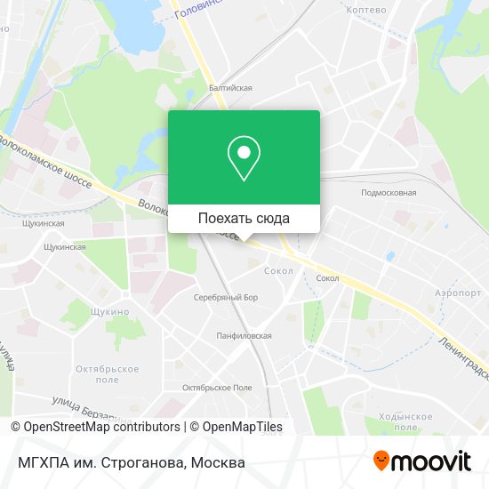 Карта МГХПА им. Строганова