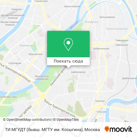 Карта ТИ МГУДТ (бывш. МГТУ им. Косыгина)