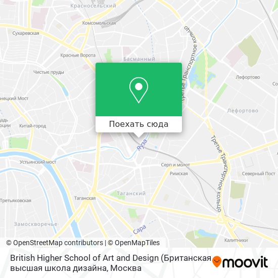 Карта British Higher School of Art and Design