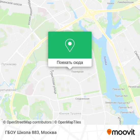 Карта ГБОУ Школа 883