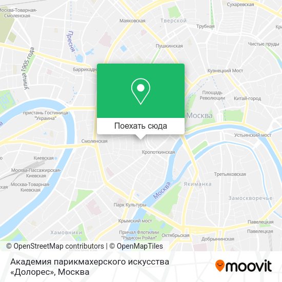 Карта Академия парикмахерского искусства «Долорес»